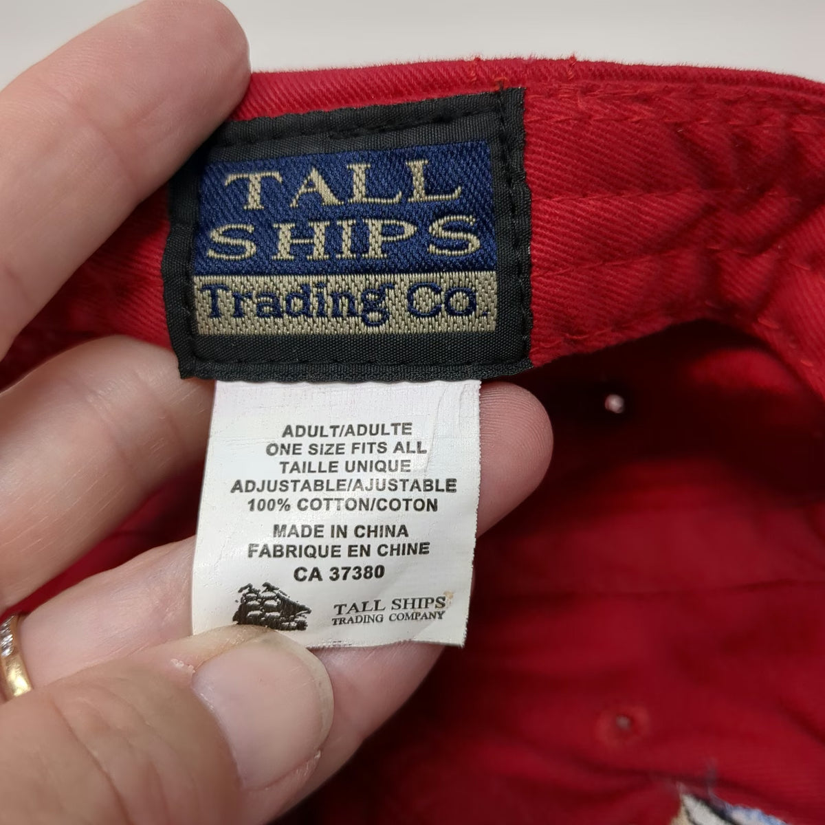 Tall Ships Trading Co. Baseball Cap Red One Size Confederation Bridge NB PEI Hat