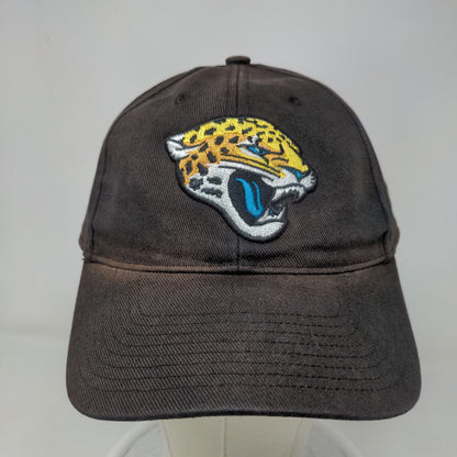 OTS Men's Strapback Hat Black OSFM Embroidered Jacksonville Jaguars Logo NFL