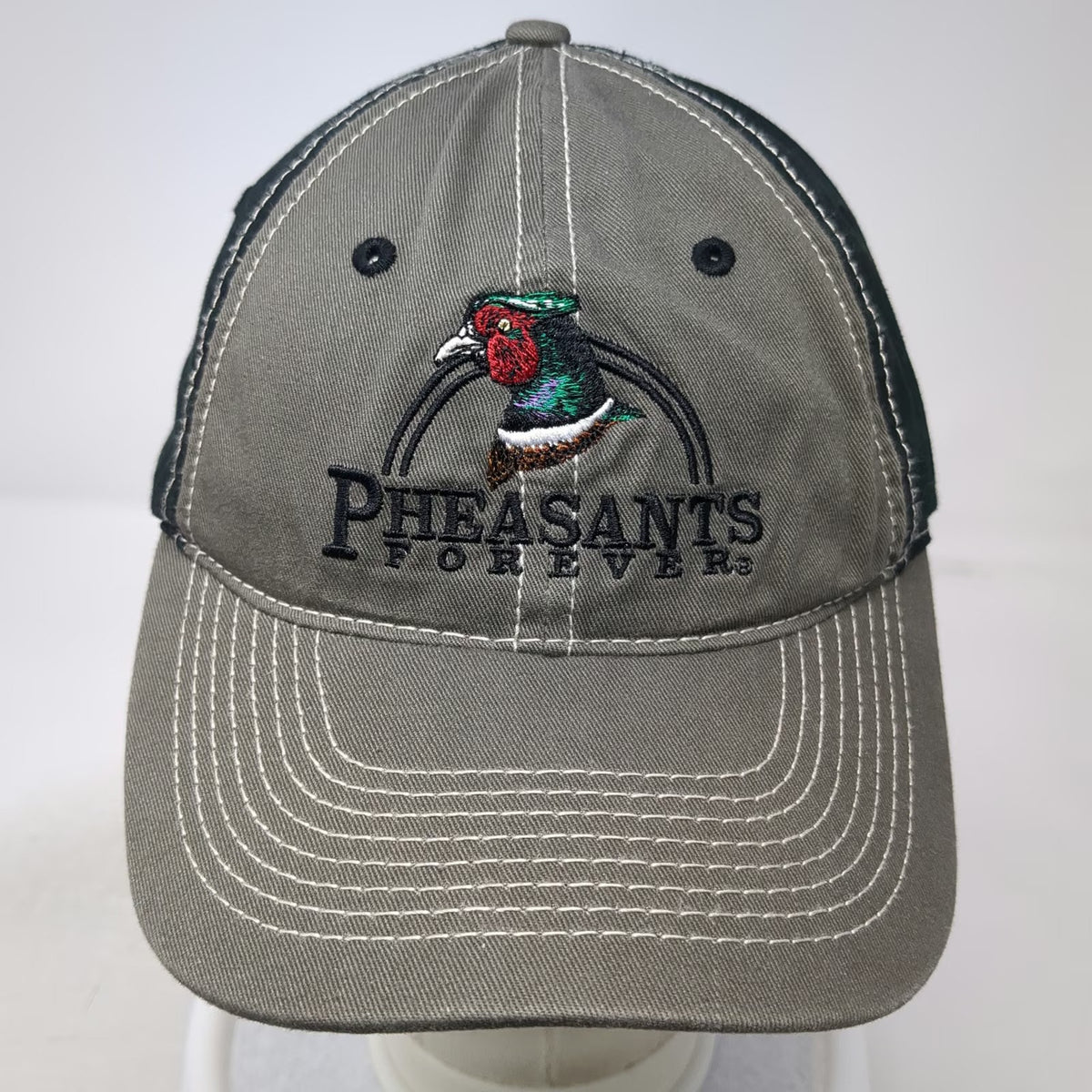 Points North Baseball Cap Gray Black One Size Pheasants Forever 1982 Cotton Hat
