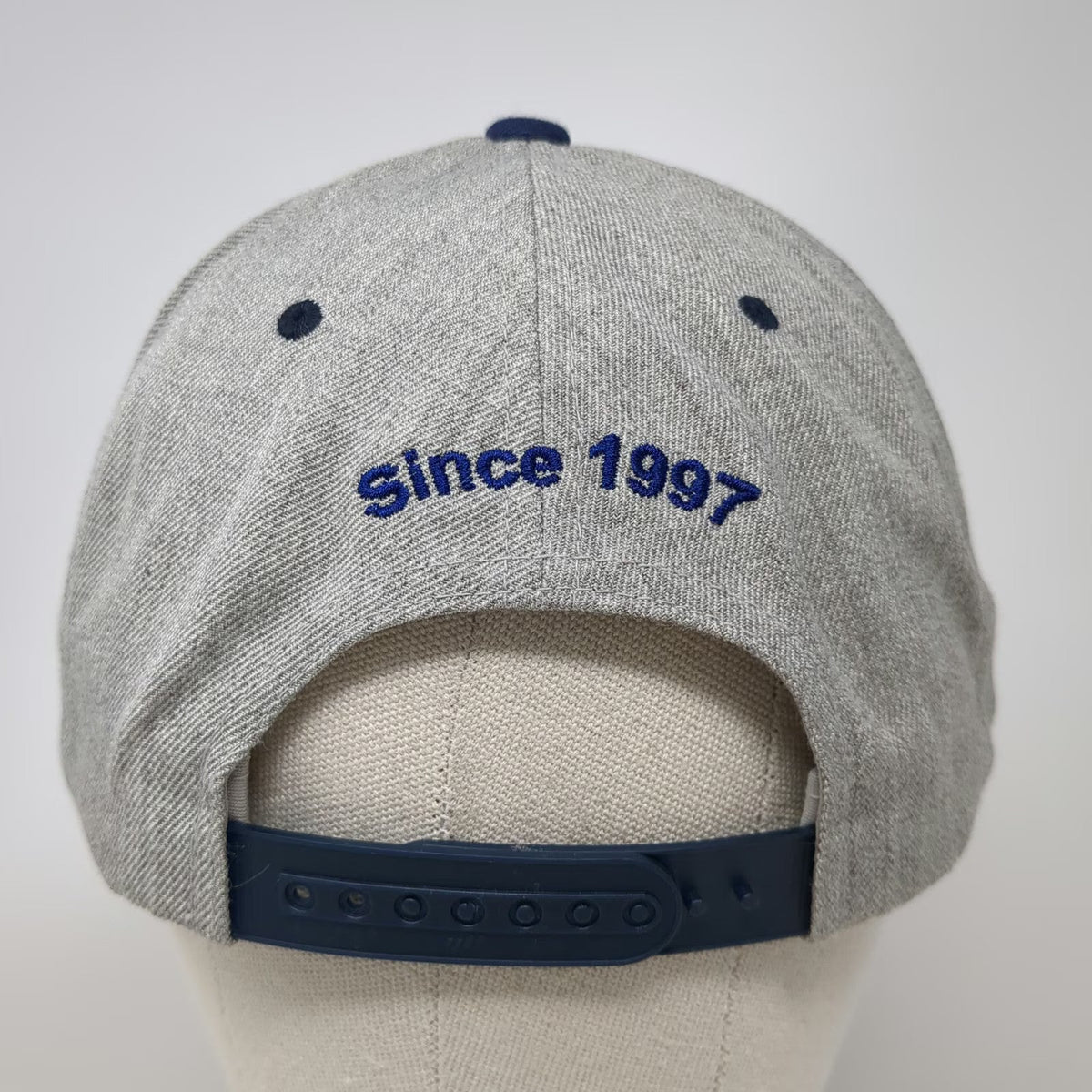 Yupoong Snapback Hat Gray Blue One Size Scuttlebutt Sailing News Flat Brim Green