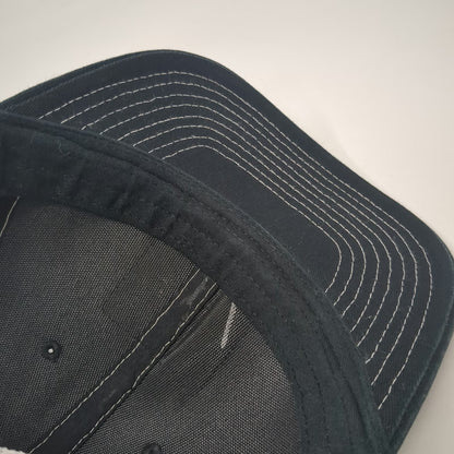 Cabela's Trucker Hat Black One Size Hunting Dog Mesh Snapback Contrast Stitch