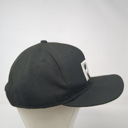 RH Snapback Hat Black One Size Adjustable Embroidered New Era 6 Panel