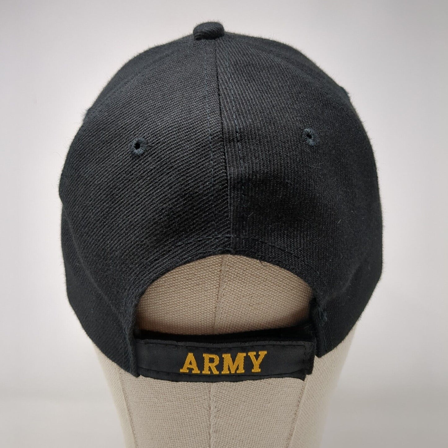 United States Army Strapback Hat Black OSFA Adjustable Embroidered Patriotic