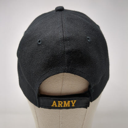 United States Army Strapback Hat Black OSFA Adjustable Embroidered Patriotic