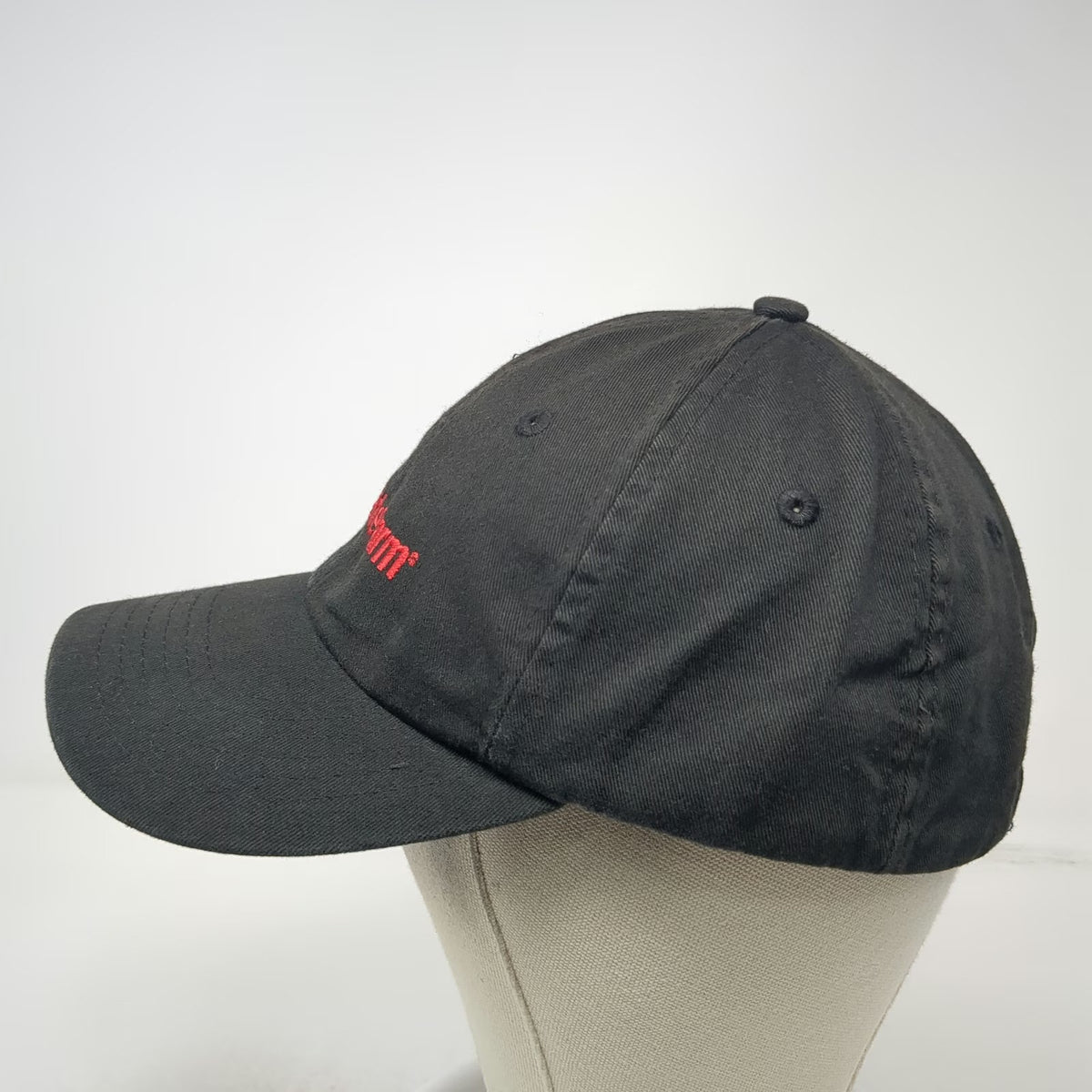 River's End State Farm Logo Black Baseball Cap One Size Slideback Cotton Hat