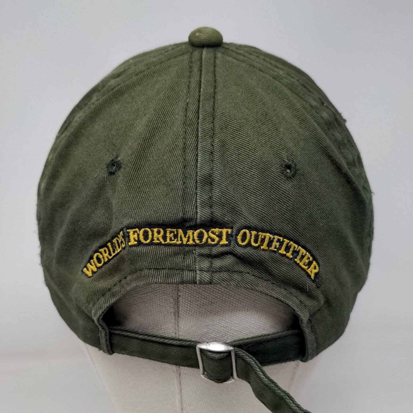 Cabela's Slideback Hat Green One Size Embroidered World's Foremost Outfitter