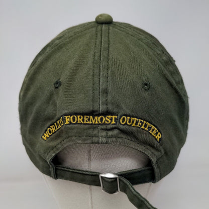 Cabela's Slideback Hat Green One Size Embroidered World's Foremost Outfitter