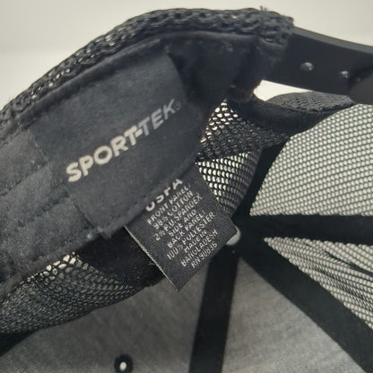 Sport-Tek Trucker Hat Black Gray One Size Camo Mesh Amsco Windows Patch Snapback
