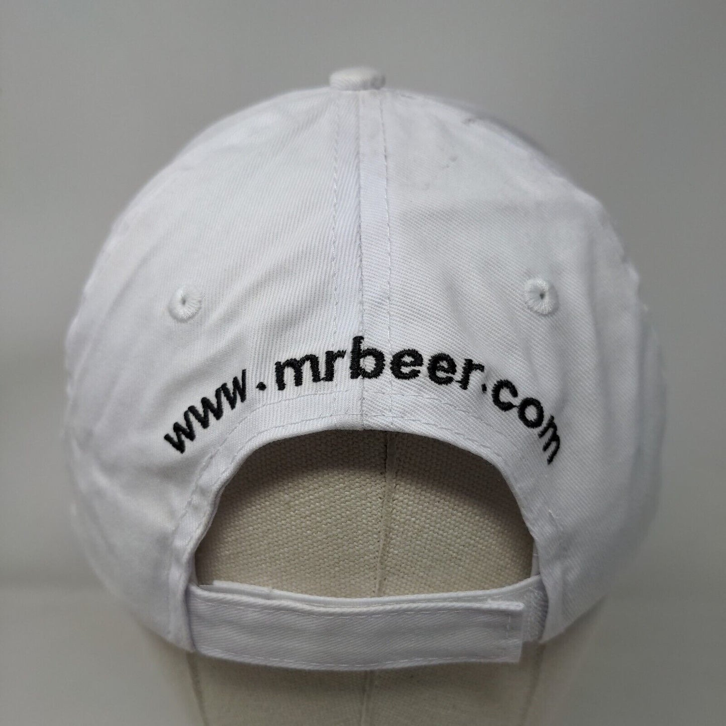 Mr. Beer Home Brewery Strapback Hat White One Size Embroidered 6 Panel