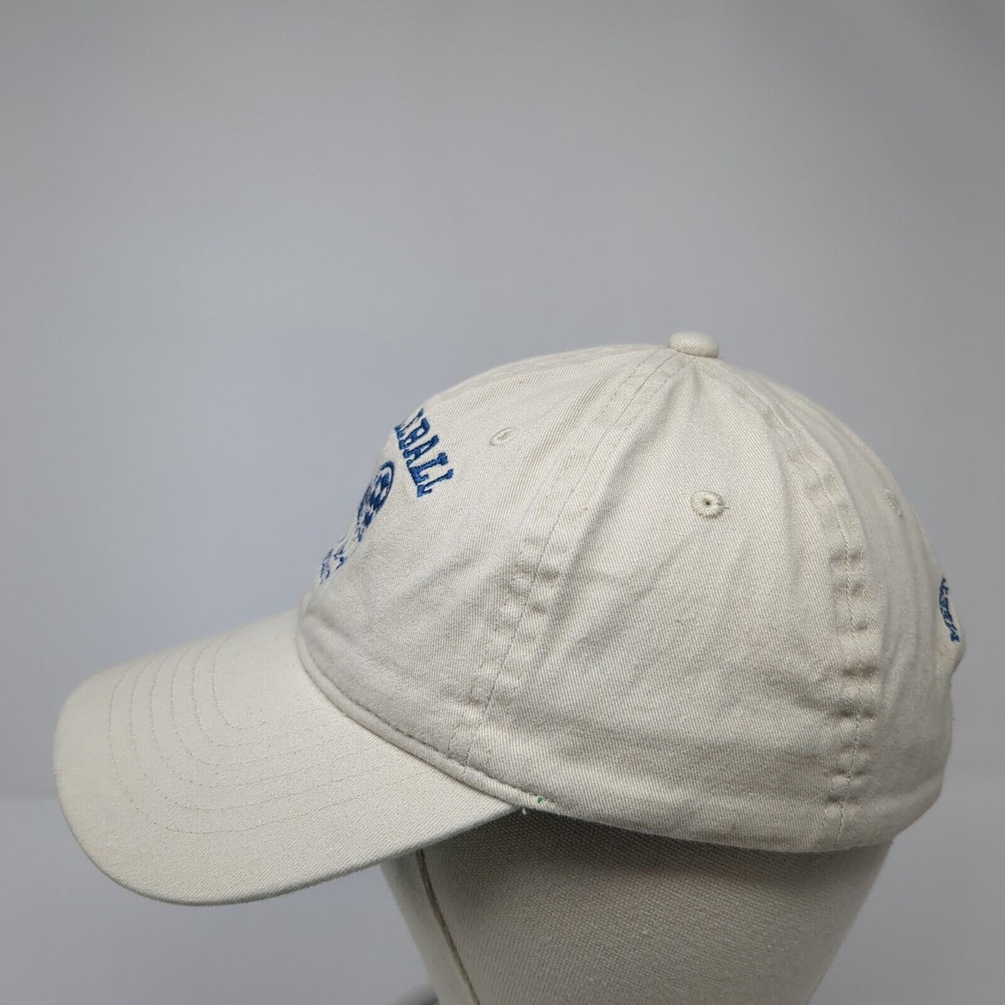 Pickleball Varsity Slideback Hat Tan OS Adjustable Embroidered 6 Panel Cotton