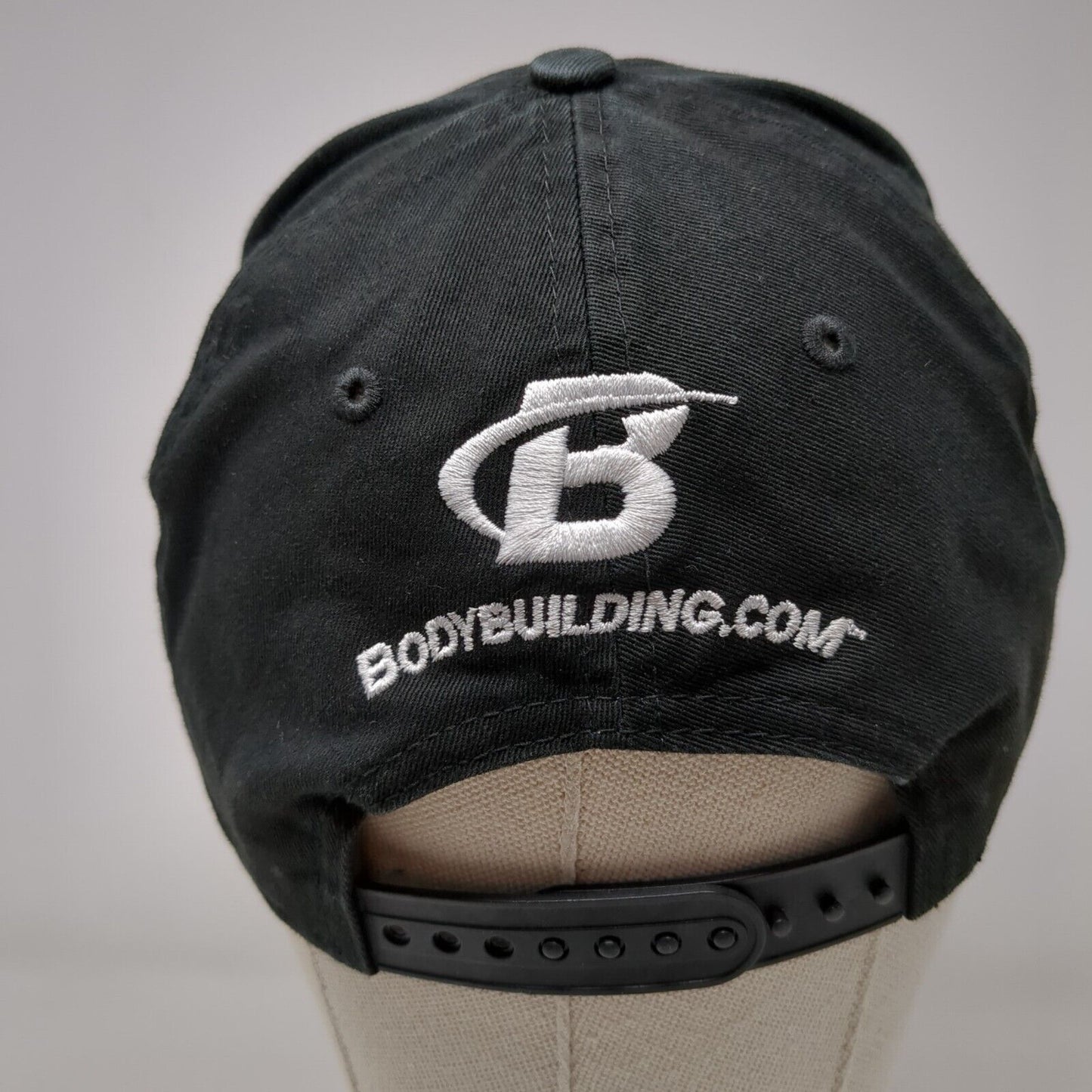 EVL Body Building Com. Snapback Hat Black OSFM Adjustable 9Fifty New Era Cotton