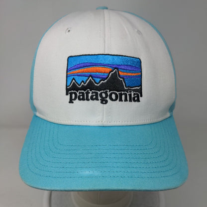 Patagonia Snapback Hat Blue One Size Adjustable Embroidered Logo Vented Holes