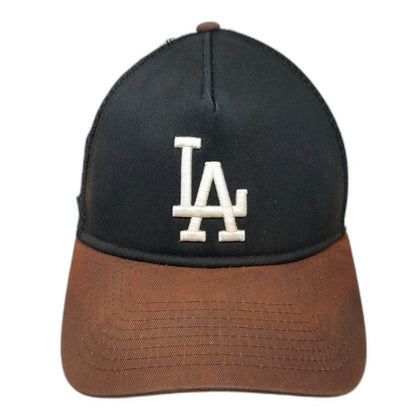 New Era Trucker Hat Black One Size MLB LA Dodgers 50th Anniversary Snapback