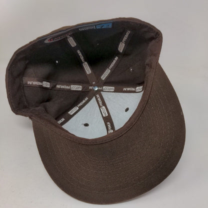 Hatco Fitted Hat Brown Size 7 3/8 Premium Original Flat Vented Holes Blank