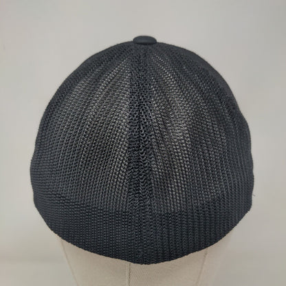 Koloa Surf Company Kauai Hawaii Fitted Trucker Hat Black One Size Mesh Flex Fit