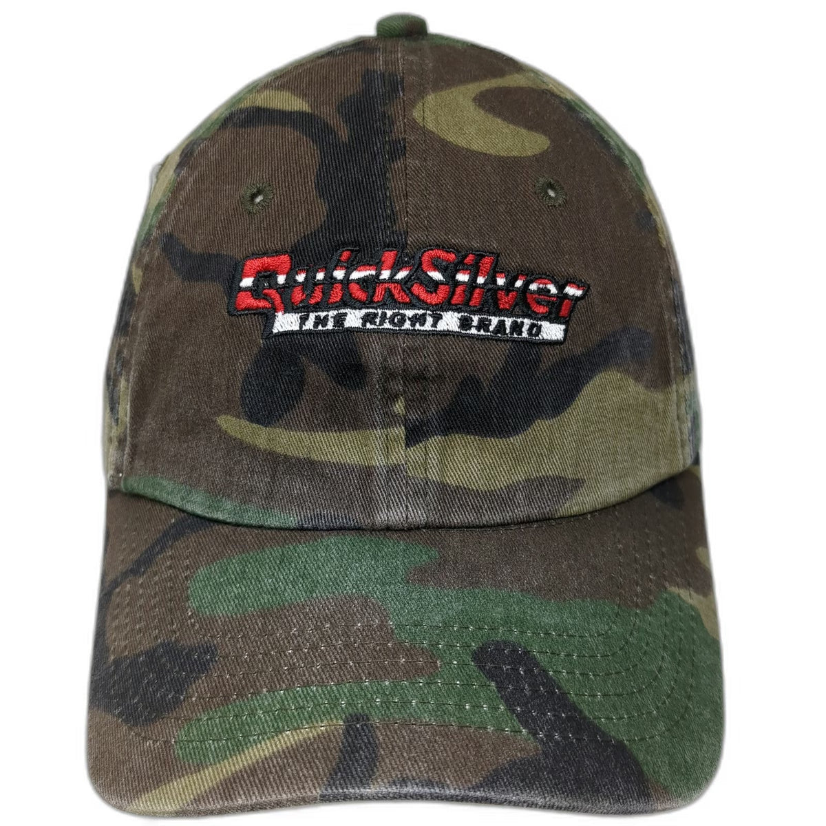 Port Authority Baseball Cap Green Brown One Size Strapback QuickSilver Logo Hat