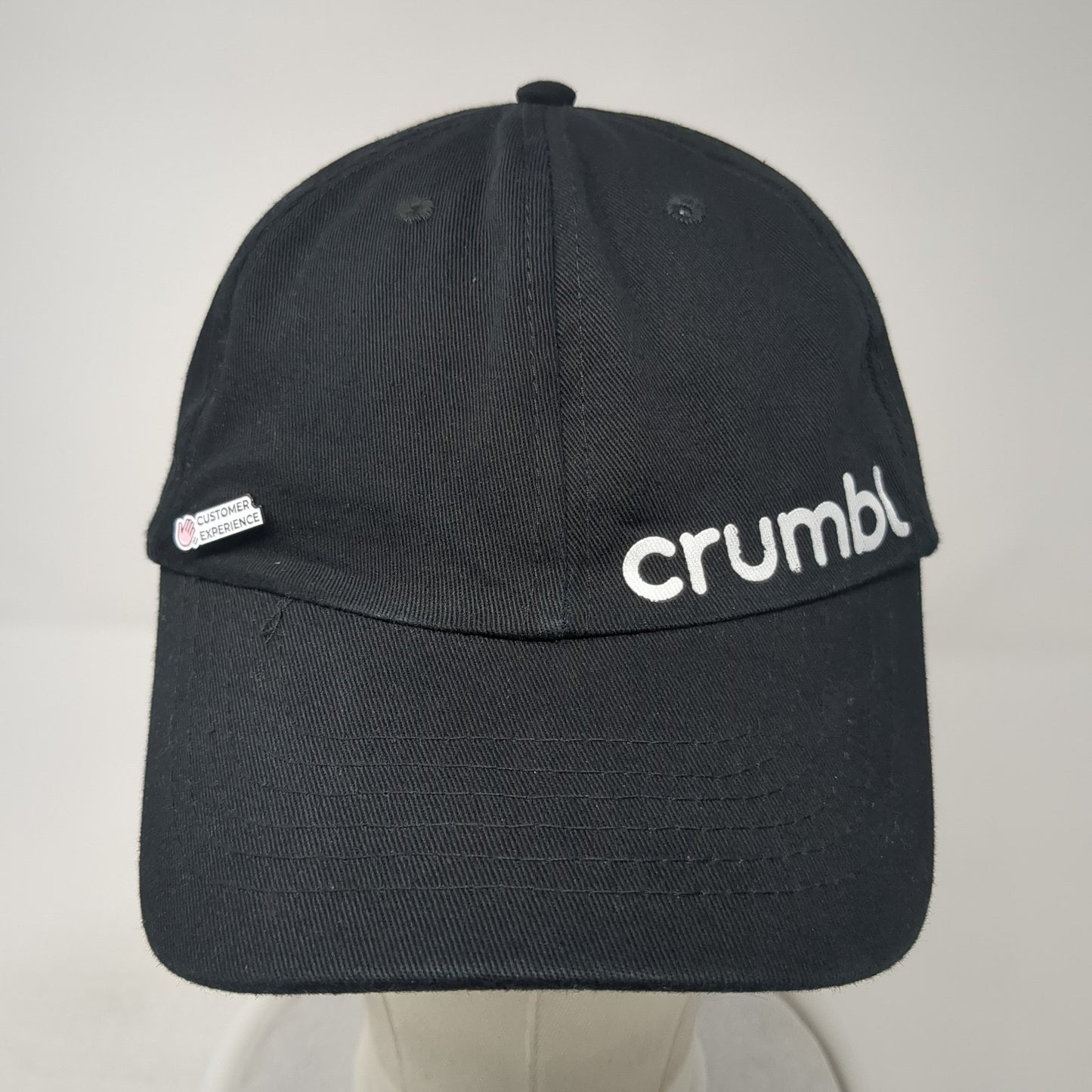 Crumbl Spell Out Slideback Hat Black One Size Adjustable Vent Holes