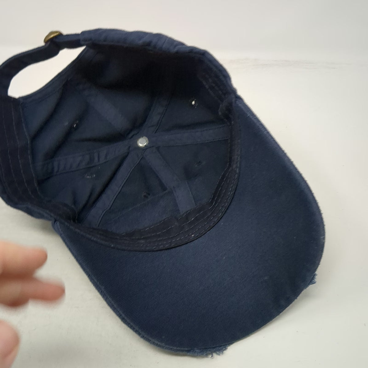 The Duck Company Aruba Fleur-De-Lis Blue One Size Baseball Cap Hat Embroidery