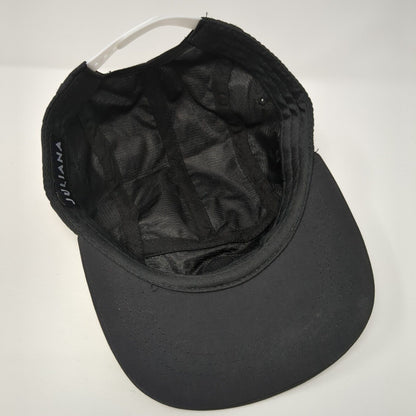 Juliana Patch Snapback 5 Panel Hat Black One Size Adjustable Solid