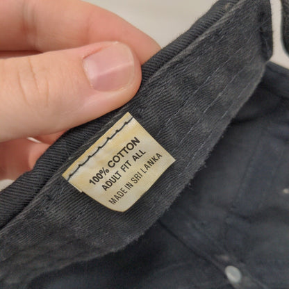 GE Supply Tech Center Adult Slideback Hat Black Fit All Embroidered Cotton