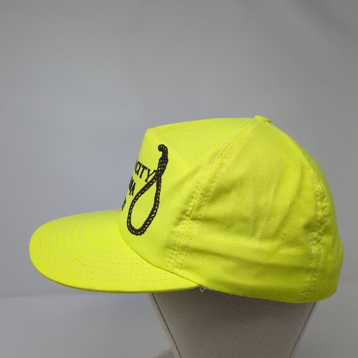 Virginia City Montana 3-7-77 Snapback Hat Yellow OSFA Solid Adjustable