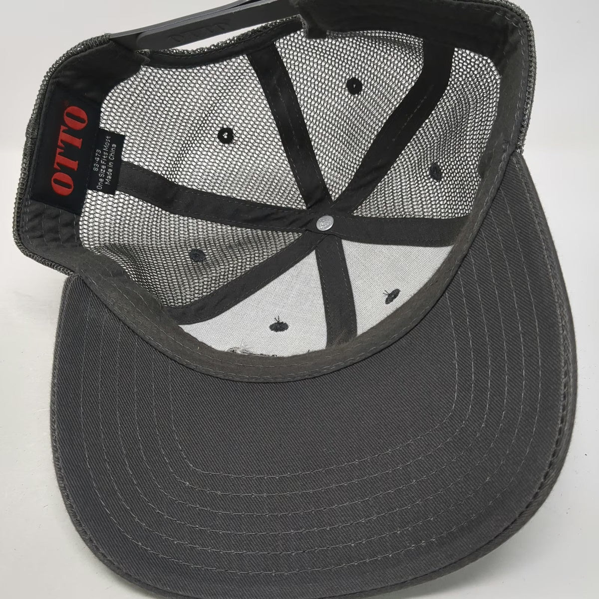 Otto Trucker Hat Gray One Size Tackle Warehouse Fishing Bass Mesh Snapback Cap
