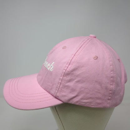 Baseball Cap Pink One Size Palm Beach Script Cotton Adjustable Hat