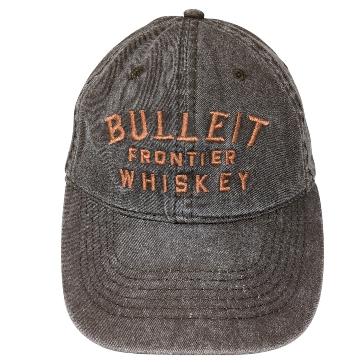 Bulleit Frontier Whiskey Snapback Hat Brown One Size Adjustable Embroidered