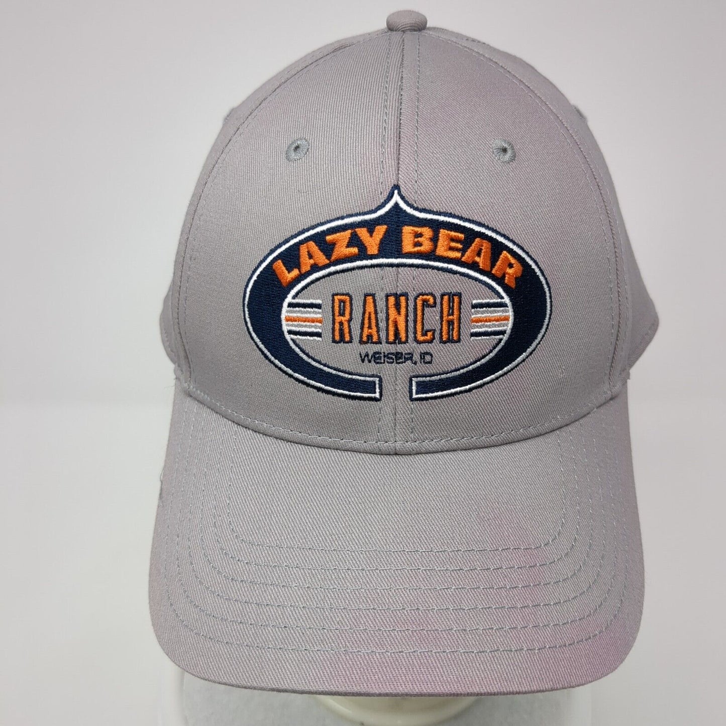 Lazy Bear Ranch Strapback Hat Gray One Size Adjustable Embroidered Otto