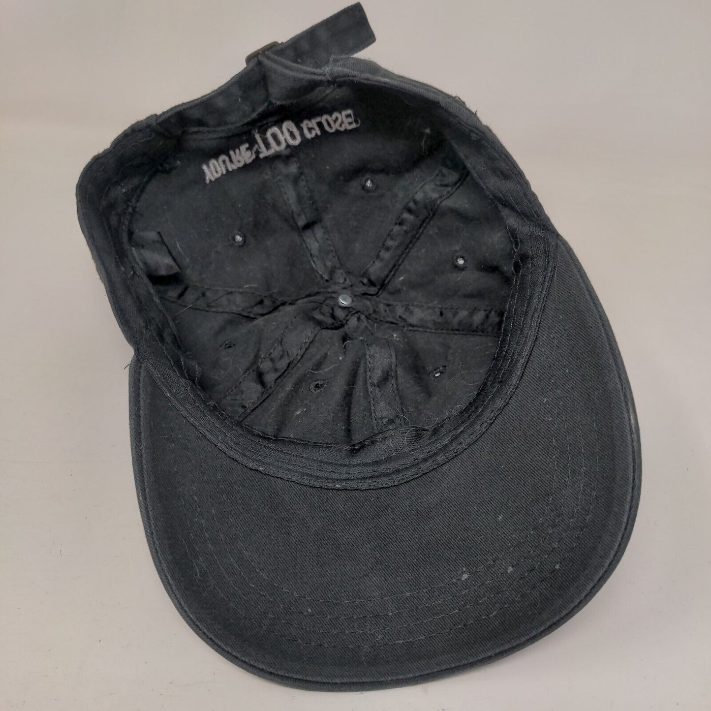 You're Too Close Slideback Hat Black OSFM Adjustable Embroidered Solid