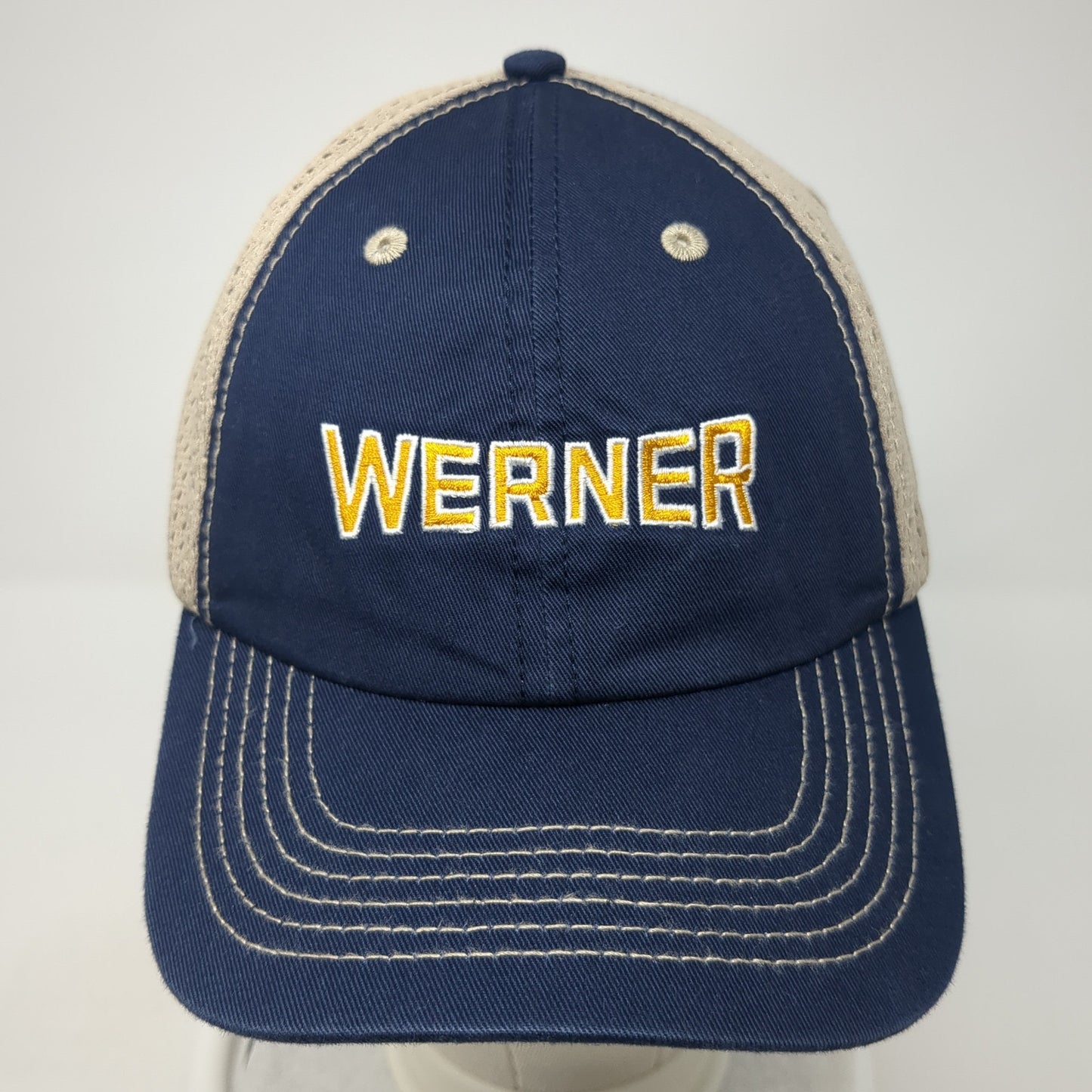 Werner Strapback Hat Multi One Size Adjustable Embroidered Colorblock