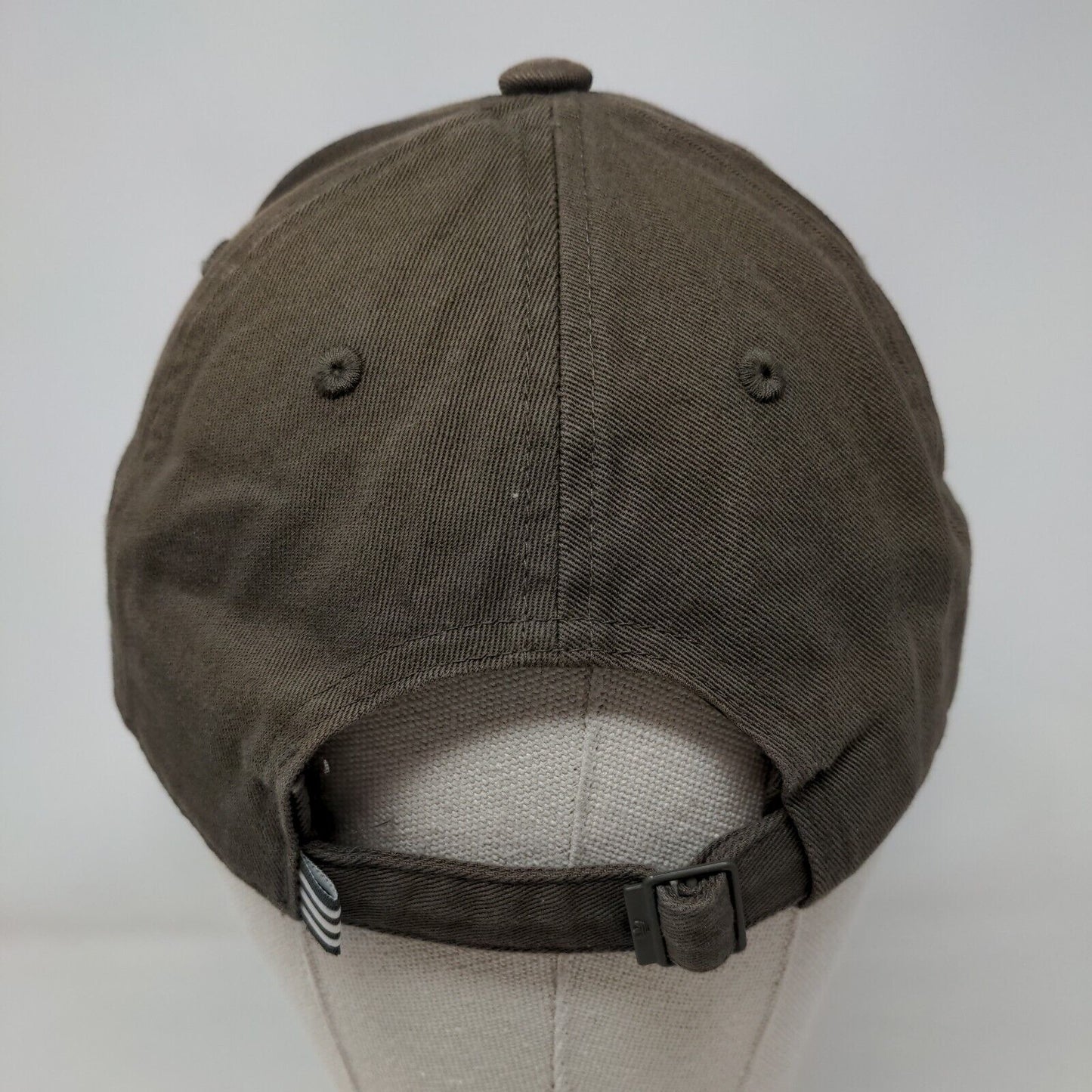 Adidas Slideback Hat Brown OSFM Adjustable Embroidered Vented Holes 6 Panel