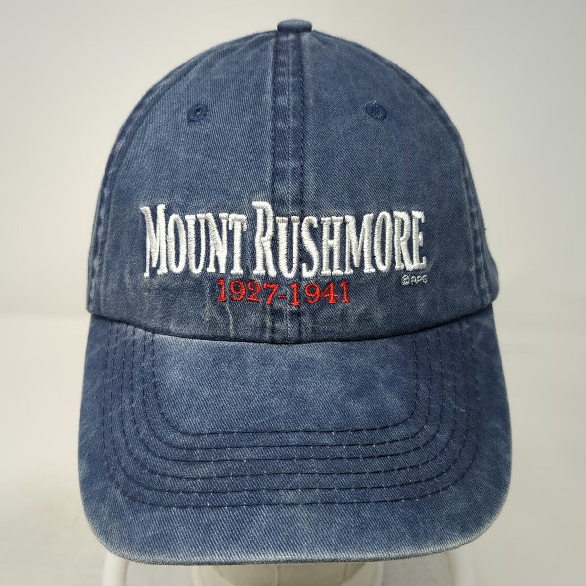 Mount Rushmore 1927-1941 Blue Baseball Cap One Size Slideback Denim Graphic hat