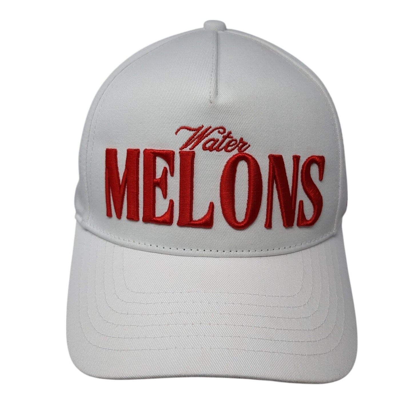 Watermelons Snapback Hat White One Size Adjustable Embroidered Solid