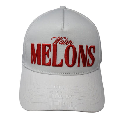 Watermelons Snapback Hat White One Size Adjustable Embroidered Solid