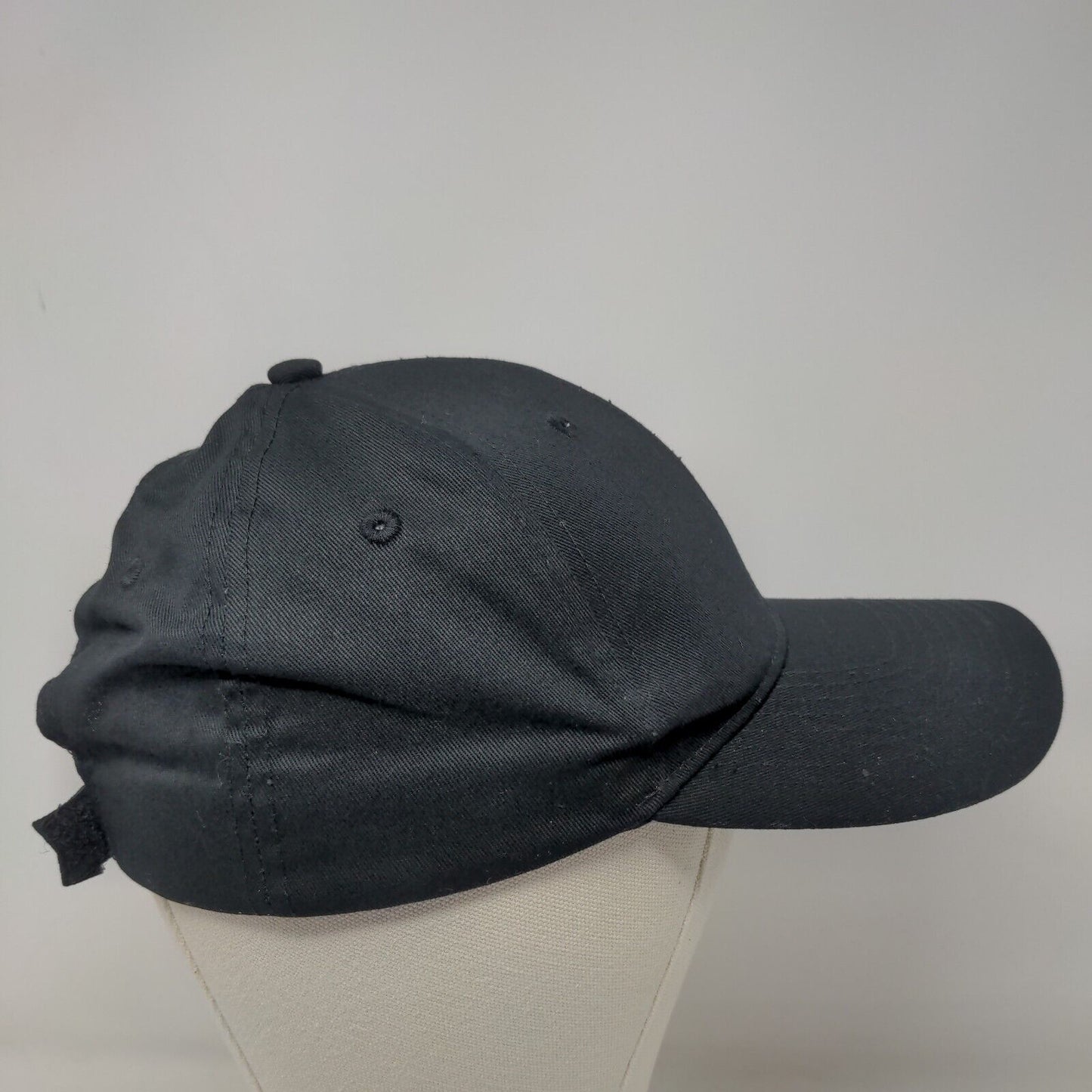 Hit Wear Men's Strapback Hat Black Size OSFM Blank 100% Cotton