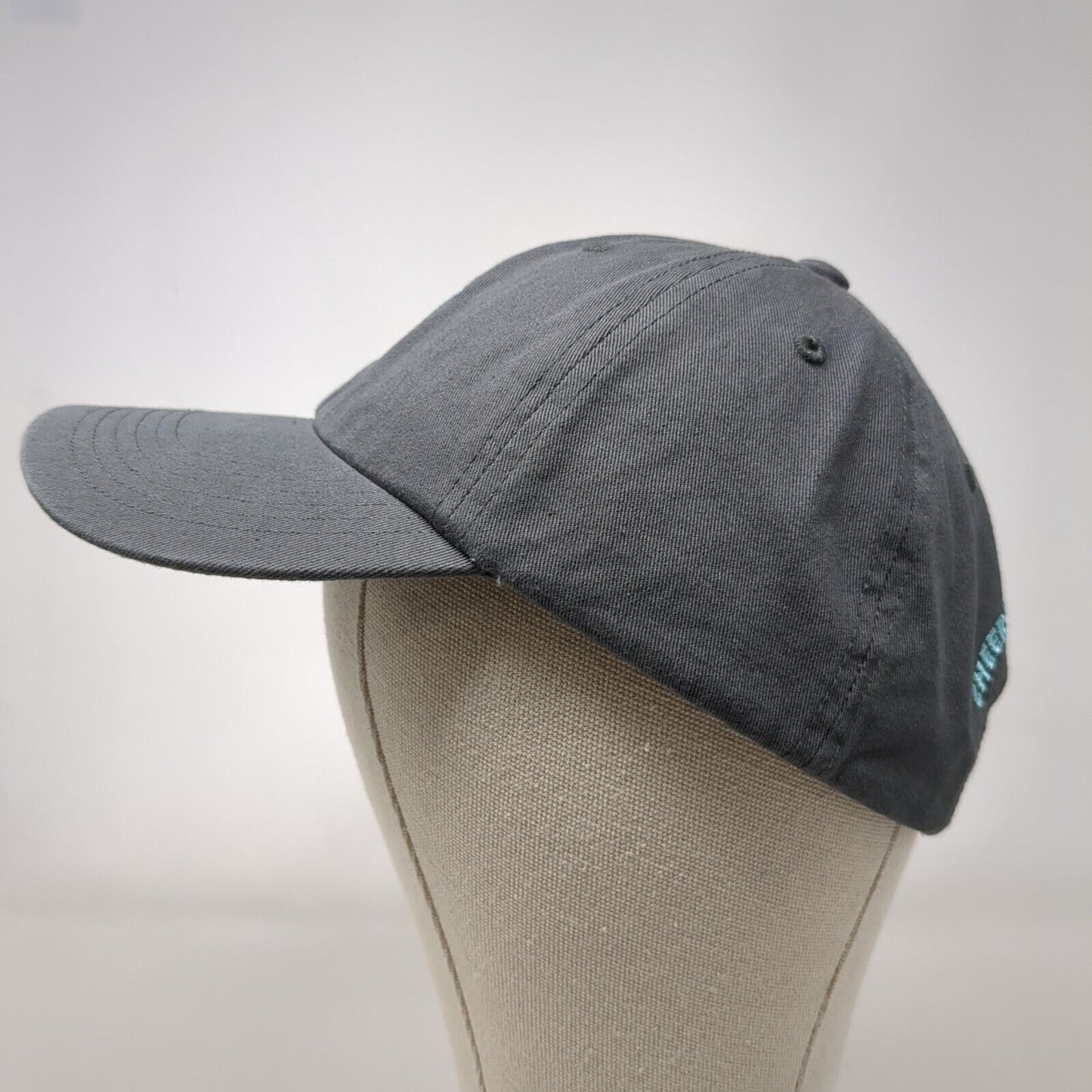 Cheers To The Wiseman Slideback Hat Gray One Size Adjustable Embroidered Cotton