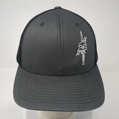 The Classics Yupoong Snapback Trucker Hat Gray One Size Embroidered Logo