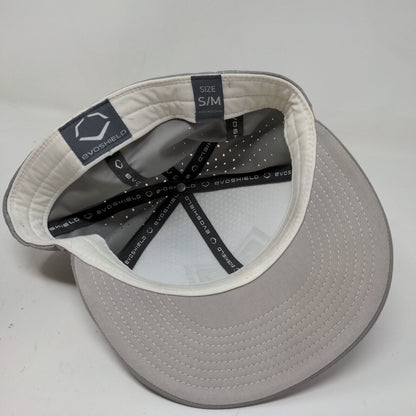 Evoshield Men's Fitted Hat Gray White Size S/M Embroidered Logo Poly Spandex
