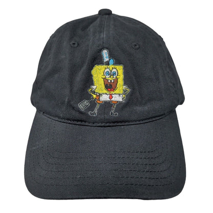 Nickelodeon Men's Slideback Hat Black Spongebob Squarepants Embroidered Logo