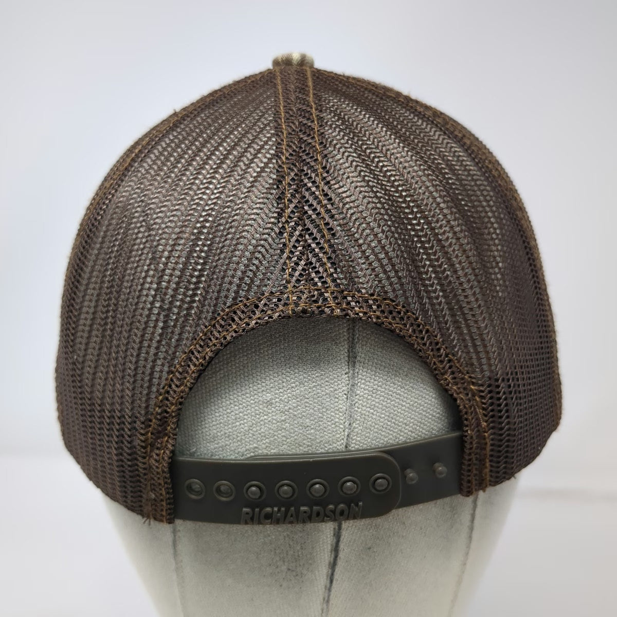 Richardson Trucker Hat Brown One Size Camo Mike's Mobile Mix Concrete Bend OR