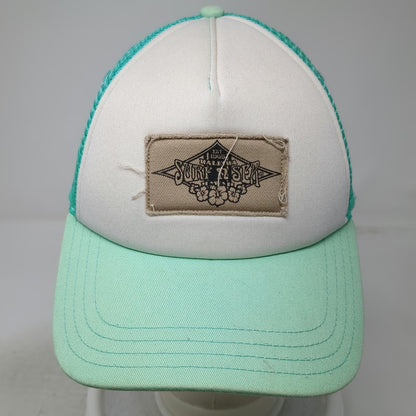 Surf N Sea Green Trucker Hat One Size Mesh Foam Distressed Patch Snapback Hawaii