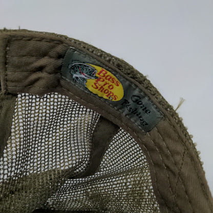 Bass Pro Shops Snapback Mesh Back Trucker Hat Greenish-Brown OSFM Fishing