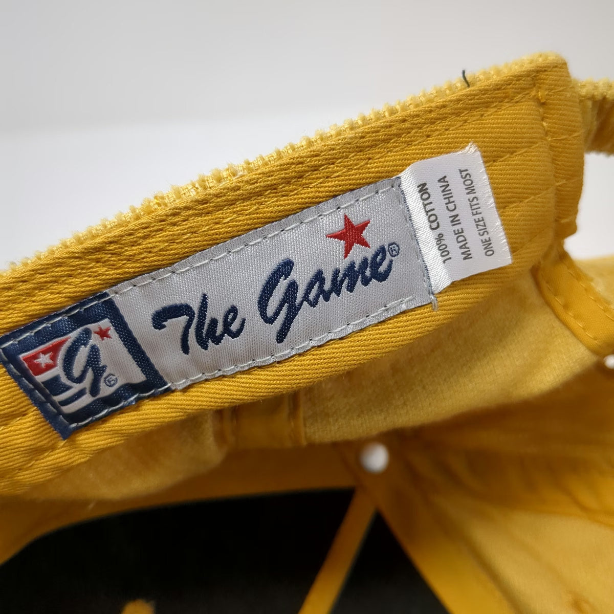 The Game 5 Panel Yellow One Size Corduroy Lake Tahoe Red Hut Rope Slideback Hat
