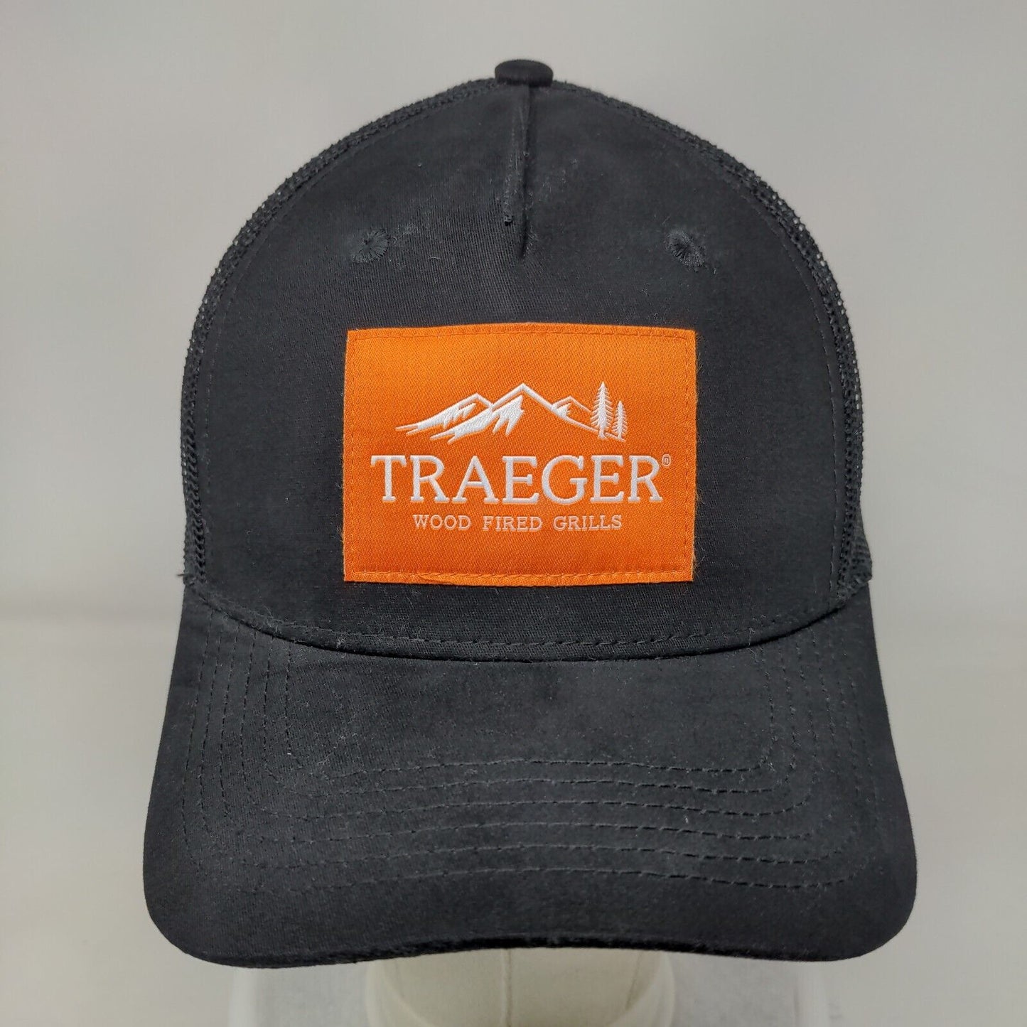 Traeger Wood Fired Grills Snapback Mesh Back Trucker Hat Black One Size