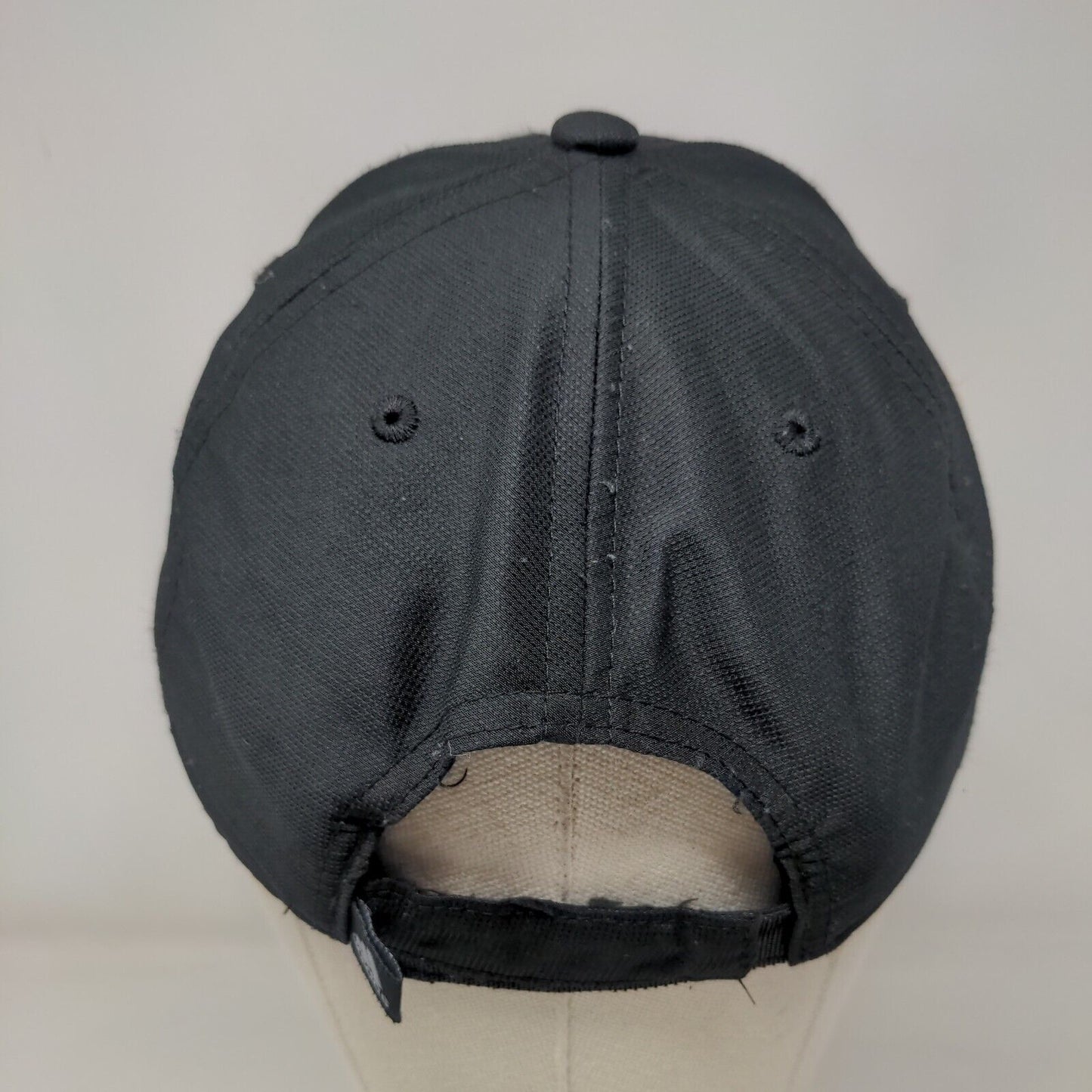 Adidas Strapback Hat Black One Size Adjustable Vented Holes 6 Panel