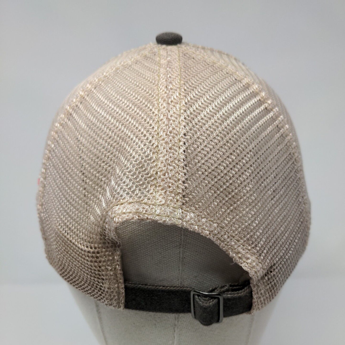 Ashton Slideback Trucker Hat Gray OSFA Adjustable Embroidered Mesh Back 6 Panel