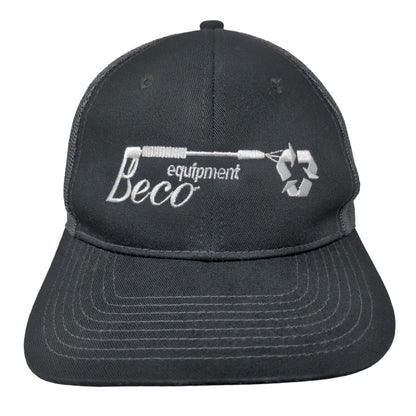 Port Authority Men's Snapback Mesh Back Hat Black Beco Equipment Recycling Logo