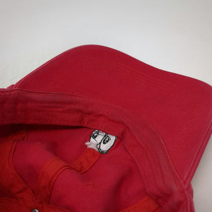 City Hunter Baseball Cap Red One Size Slideback Cotton Cartoon Eyes Graphic Hat