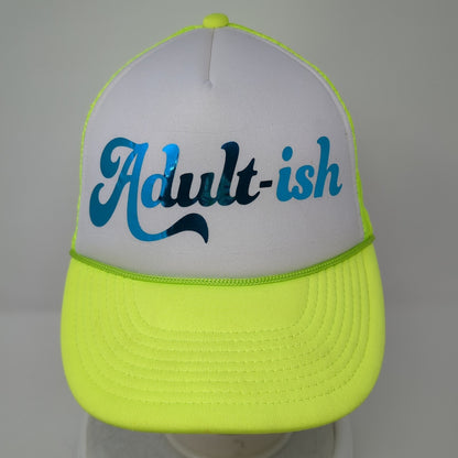 Adult-ish Snapback Mesh Back Trucker Hat Green One Size Salt Creek